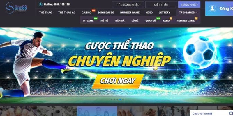 One88 có rất nhiều trò chơi hấp dẫn